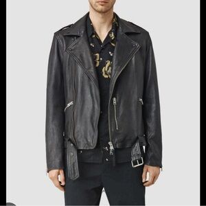 All Saints Kahawa Leather Jacket - Men’s
